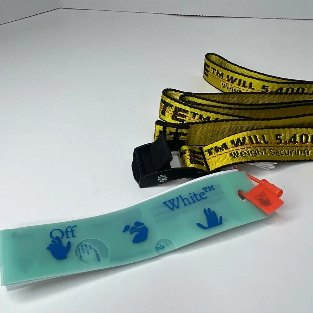 Off-White Men’s Mini Classic Yellow/ Black Industrial Logo Belt | NEW/NWT!!💛🖤‎